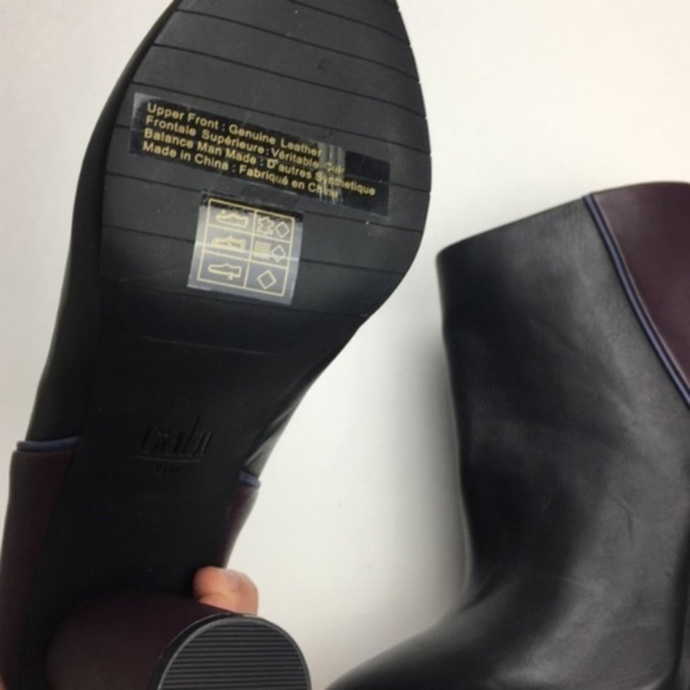 NEW Cabi purple & black color block booties - Picture 4 of 5
